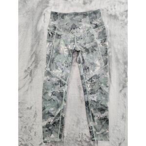 Evolution and Creation EVCR High Waist Crop Leggings Size M Green Printed Yoga